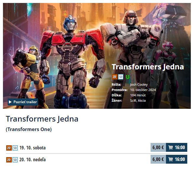 Transformers Jedna