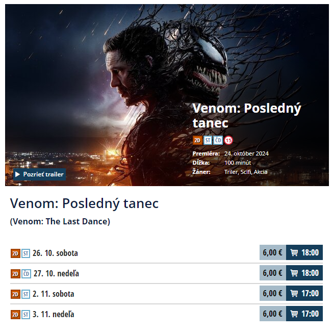 Venom: Posledný tanec