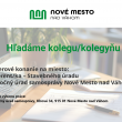 Výberové konanie na miesto: Referent/ka – Stavebného úradu – Spoločný úrad samosprávy Nové Mesto nad Váhom