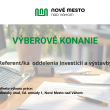 Výberové konanie na miesto: Referent/ka – Oddelenia investícií a výstavby – Mesto Nové Mesto nad Váhom